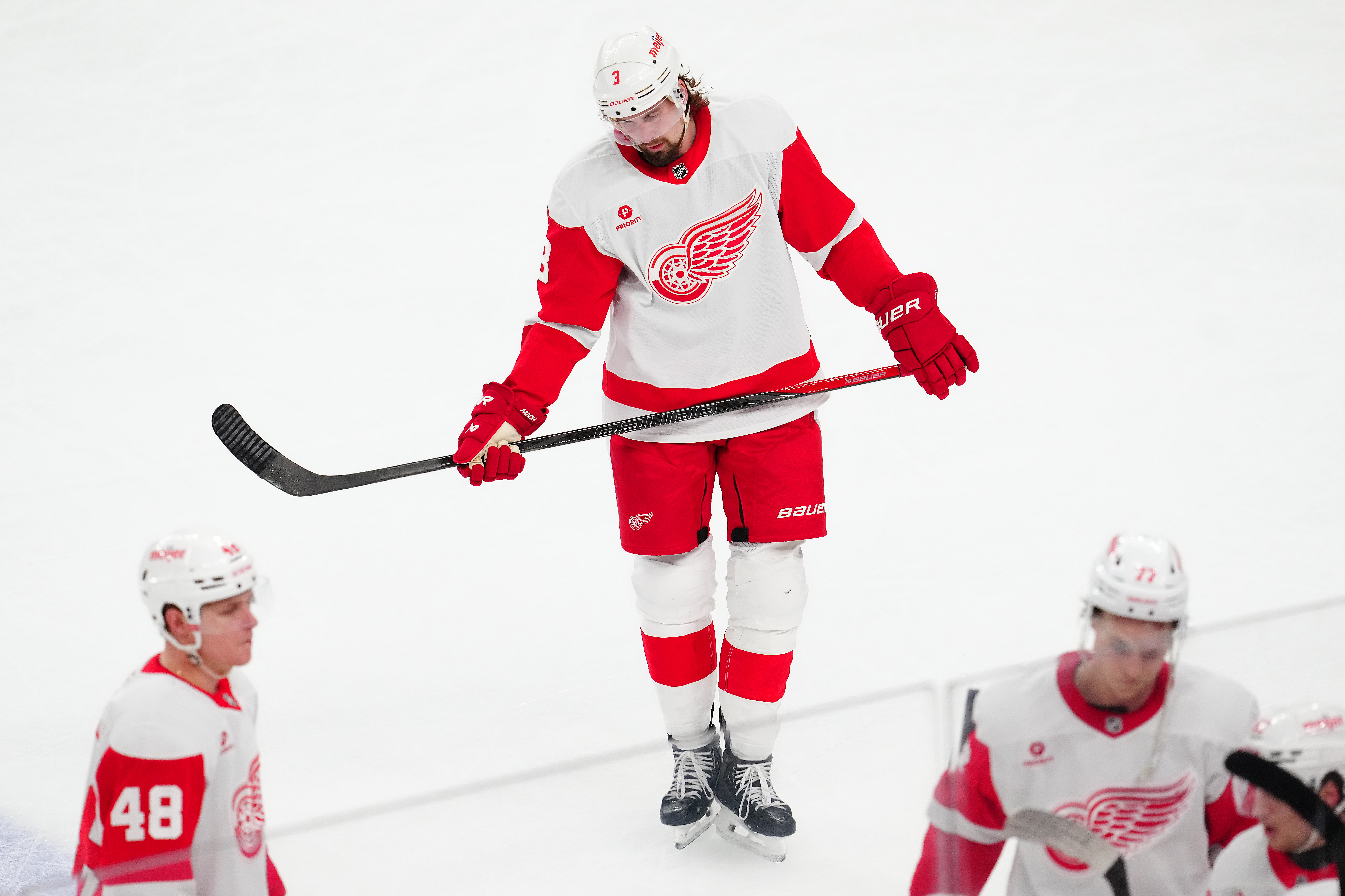 Detroit could be looking to move on from Justin Holl's final year - Source: Imagn